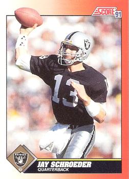 Jay Schroeder Los Angeles Raiders 1991 Score NFL #357